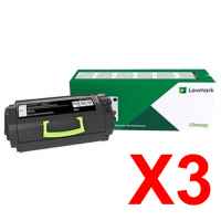 3 x Genuine Lexmark B3442 MB3442 B346000 Toner Cartridge Return Program