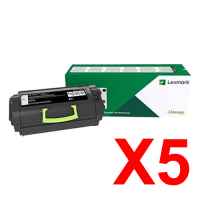 5 x Genuine Lexmark B3442 MB3442 B346X00 Toner Cartridge Extra High Yield Return Program