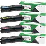 4 Pack Genuine Lexmark C3326 MC3326 C3330HK/C/M/Y Toner Cartridge Set High Yield Return Program