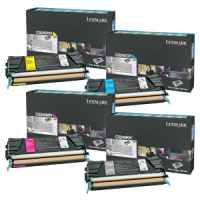 4 Pack Genuine Lexmark C524 C532 C534 Toner Cartridge Set High Yield Return Program