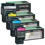 4 Pack Genuine Lexmark C540 C543 C544 C546 X543 X544 X546 X548 Toner Cartridge Set High Yield Return Program