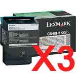3 x Genuine Lexmark C540 C543 C544 C546 X543 X544 X546 X548 Black Toner Cartridge High Yield Return Program