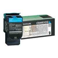 1 x Genuine Lexmark C544 C546 X544 X546 X548 Cyan Toner Cartridge Extra High Yield Return Program