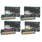 4 Pack Genuine Lexmark C734 C736 X734 X736 X738 Toner Cartridge Set Return Program