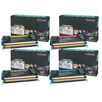 4 Pack Genuine Lexmark C736 X736 X738 Toner Cartridge Set High Yield Return Program