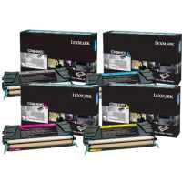 4 Pack Genuine Lexmark C748 Toner Cartridge Set High Yield Return Program