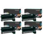 4 Pack Genuine Lexmark C772 Toner Cartridge Set Return Program