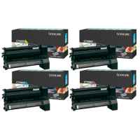 4 Pack Genuine Lexmark C772 Toner Cartridge Set Return Program