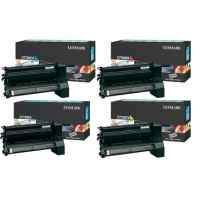 4 Pack Genuine Lexmark C772 Toner Cartridge Set Extra High Yield Return Program