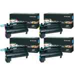 4 Pack Genuine Lexmark C792 X792 Toner Cartridge Set Return Program