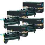 4 Pack Genuine Lexmark C792 Toner Cartridge Set High Yield Return Program