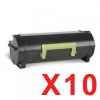 10 x Compatible Lexmark MS310 MS410 MS510 MS610 503H Toner Cartridge High Yield 50F3H00