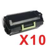 10 x Compatible Lexmark MS810 MS811 MS812 523H Toner Cartridge High Yield 52D3H00