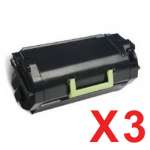 3 x Compatible Lexmark MS810 MS811 MS812 523H Toner Cartridge High Yield 52D3H00