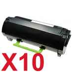 10 x Compatible Lexmark MS421 MS521 MS622 MX421 MX522 MX622 Toner Cartridge 56F6000