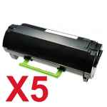 5 x Compatible Lexmark MS421 MS521 MS622 MX421 MX522 MX622 Toner Cartridge 56F6000