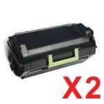 2 x Compatible Lexmark MX710 MX711 MX810 MX811 MX812 623H Toner Cartridge High Yield 62D3H00