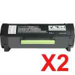 2 x Compatible Lexmark MS531 MS631 MS632 MX532 MX632 Toner Cartridge 66S1000