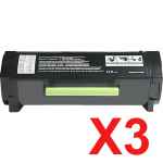 3 x Compatible Lexmark MS531 MS631 MS632 MX532 MX632 Toner Cartridge 66S1000