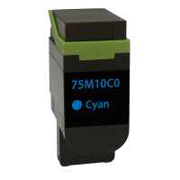 1 x Compatible Lexmark CS531 CX532 CS632 CX635 Cyan Toner Cartridge 75M10C0  1 x Compatible Lexmark CS531 CX532 CS632 CX635 Cyan Toner Cartridge 75M10C0