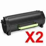 2 x Compatible Lexmark B2442 MB2442 Toner Cartridge B236000