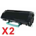 2 x Compatible Lexmark X463 X464 X466 Toner Cartridge High Yield X463H11G