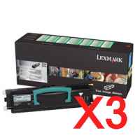 3 x Genuine Lexmark E250 E250D E250DN Toner Cartridge Return Program