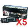 5 x Genuine Lexmark X203 X204 Toner Cartridge Return Program