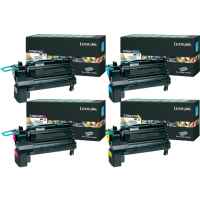 4 Pack Genuine Lexmark X792 Toner Cartridge Set Extra High Yield Return Program