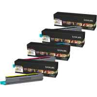 4 Pack Genuine Lexmark X925 Toner Cartridge Set High Yield 