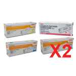 2 Lots of 4 Pack Genuine OKI C5100 C5200 C5300 C5400 Toner Cartridge Set