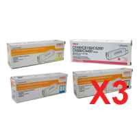 3 Lots of 4 Pack Genuine OKI C5100 C5200 C5300 C5400 Toner Cartridge Set
