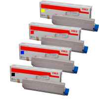 4 Pack Genuine OKI C3300 C3400 C3600 Toner Cartridge Set