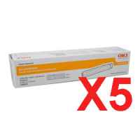 5 x Genuine OKI Page B4400 B4600 Toner Cartridge