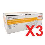 3 x Genuine OKI B410 B430 B440 MB470 MB480 Toner Cartridge