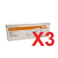 3 x Genuine OKI B440 MB480 Toner Cartridge Extra High Yield