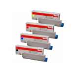 4 Pack Genuine OKI C910 Toner Cartridge Set