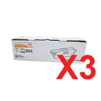 3 x Genuine OKI C510 C530 MC561 Black Toner Cartridge