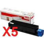 5 x Genuine OKI B401 MB451 Toner Cartridge