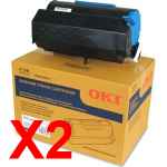 2 x Genuine OKI B731 MB770 Toner Cartridge High Yield