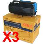 3 x Genuine OKI B731 MB770 Toner Cartridge High Yield