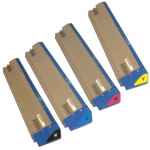 4 Pack Genuine OKI C911 C931 C941 Toner Cartridge Set