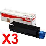 3 x Genuine OKI B412 B432 B512 MB472 MB492 MB562 Toner Cartridge