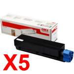 5 x Genuine OKI B412 B432 B512 MB472 MB492 MB562 Toner Cartridge