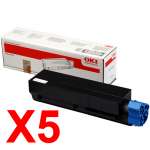 5 x Genuine OKI B432 B512 MB492 MB562 Toner Cartridge Extra High Yield