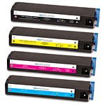 4 Pack Compatible OKI C9300 C9500 Toner Cartridge Set High Yield