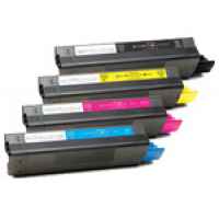 4 Pack Compatible OKI C5100 C5200 C5300 C5400 Toner Cartridge Set