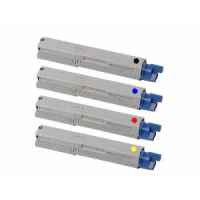 4 Pack Compatible OKI C9600 C9650 C9800 C9850 Toner Cartridge Set