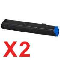 2 x Compatible OKI B4400 B4600 Toner Cartridge 