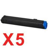 5 x Compatible OKI B4400 B4600 Toner Cartridge 